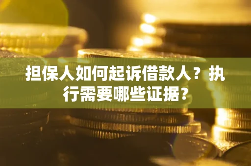 北京担保人如何起诉借款人？执行需要哪些证据？