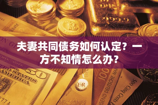 北京夫妻共同债务如何认定？一方不知情怎么办？