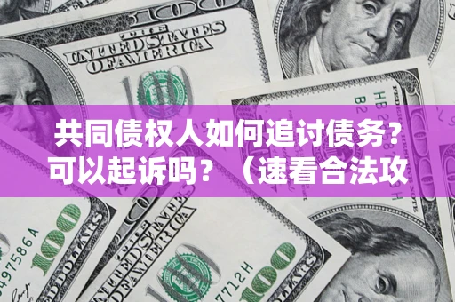 北京共同债权人如何追讨债务？可以起诉吗？（速看合法攻略）