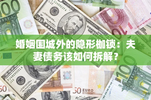 北京婚姻围城外的隐形枷锁：夫妻债务该如何拆解？